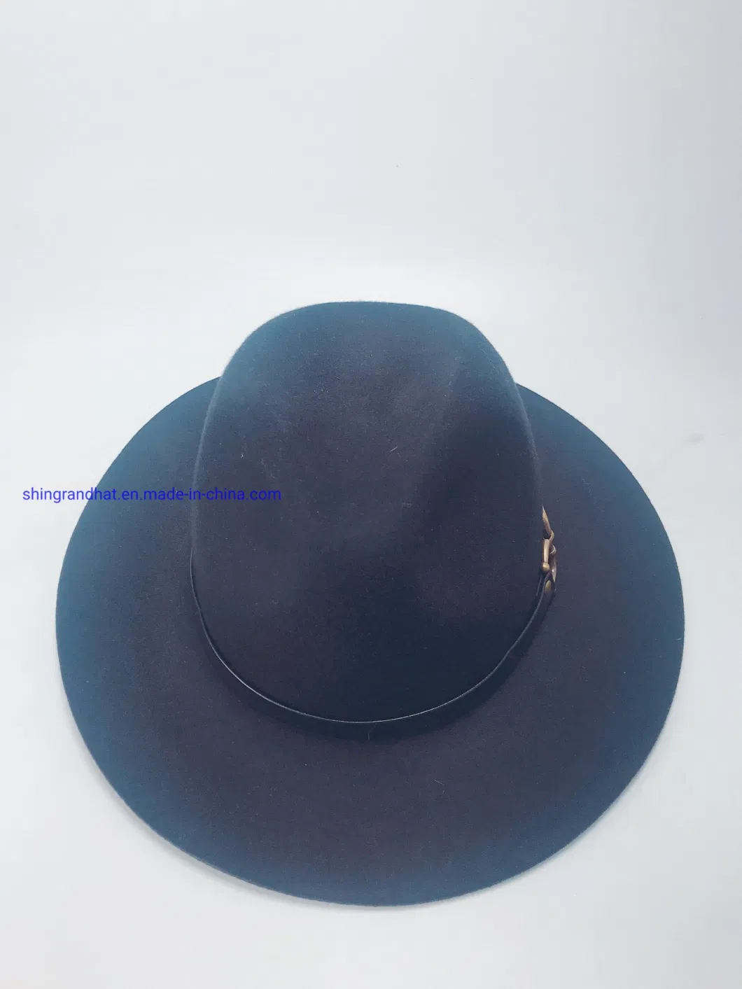 Rws Wool Felt with Leather Metal Trim Band Hat