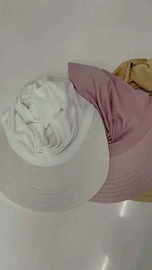 Sommerfrauen-Strand-UVbeständiges elastisches Oberteil-hohle leere Kappen-Hüte