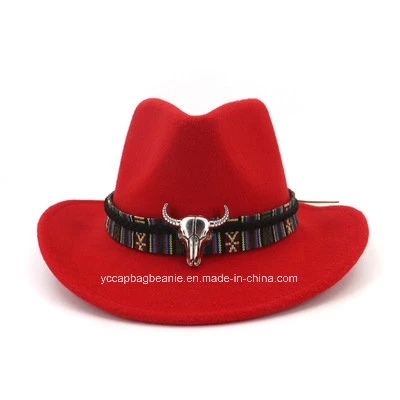 Modischer Cowboy-Fedora-Hut aus Leder